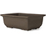 Rectangular unglazed bonsai pot by Mizutani - 162 x 117 x 61 mm