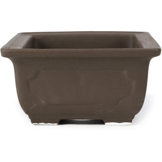 Rechteckige unglasierte Bonsaischale von Mizutani - 162 x 117 x 61 mm