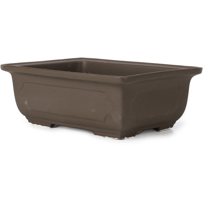 Vaso bonsai rettangolare non smaltato di Mizutani - 162 x 117 x 61 mm
