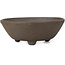 Round unglazed bonsai pot by Terahata Satomi Mazan - 119 x 119 x 40 mm