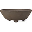 Round unglazed bonsai pot by Terahata Satomi Mazan - 119 x 119 x 40 mm