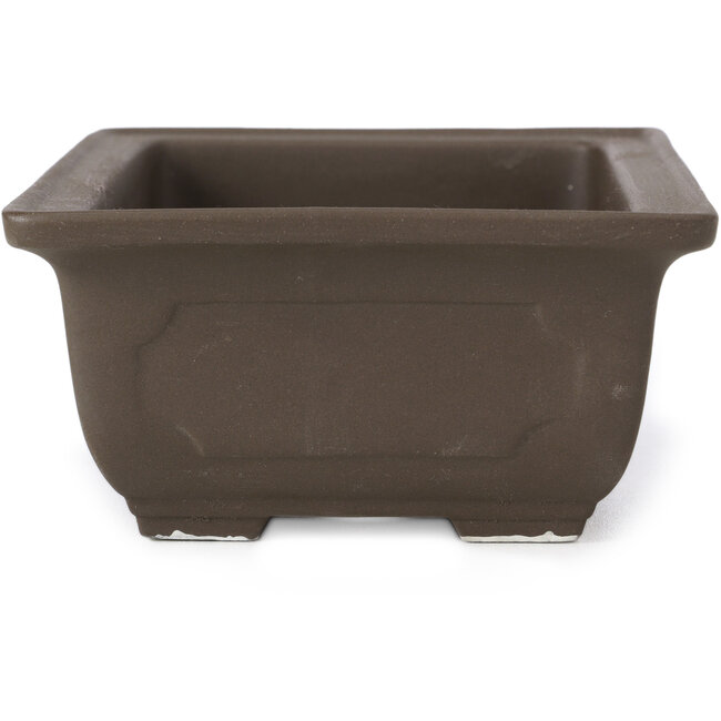 Rechthoekige ongeglazuurde bonsaipot van Mizutani - 162 x 117 x 61 mm