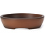 Pot à bonsaï ovale non émaillé par Seto Yaki - 123 x 100 x 24 mm