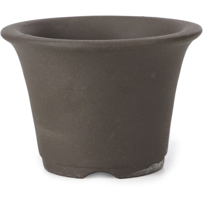 Pot à bonsaï rond non émaillé par Seto Yaki - 96 x 96 x 67 mm
