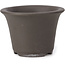 Pot à bonsaï rond non émaillé par Seto Yaki - 96 x 96 x 67 mm