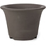 Round unglazed bonsai pot by Seto Yaki - 96 x 96 x 67 mm