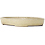 Oval beige to yellow bonsai pot by Reiho - 255 x 184 x 35 mm