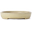 Ovale beige bis gelbe Bonsaischale von Reiho - 255 x 184 x 35 mm