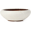 Round white bonsai pot by Yozan - 129 x 129 x 44 mm