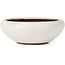 Round white bonsai pot by Yozan - 129 x 129 x 44 mm