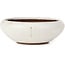 Round white bonsai pot by Yozan - 129 x 129 x 44 mm