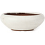 Round white bonsai pot by Yozan - 129 x 129 x 44 mm