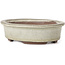 Ovale graubeige Bonsaischale von Yozan - 120 x 100 x 34 mm