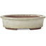 Ovale graubeige Bonsaischale von Yozan - 120 x 100 x 34 mm