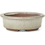 Ovale graubeige Bonsaischale von Yozan - 120 x 100 x 34 mm