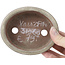 Ovale graubeige Bonsaischale von Yozan - 120 x 100 x 34 mm