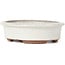 Oval white bonsai pot by Yozan - 123 x 103 x 35 mm