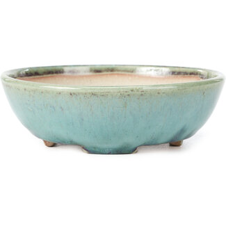Koyo - Koichirou Aiba  Pot à bonsaï rond bleu 152 mm par Koyou, Tokoname, Japon