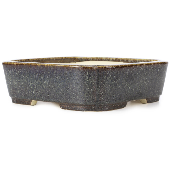 Vaso bonsai quadrato marrone di Koyou - 250 x 253 x 76 mm