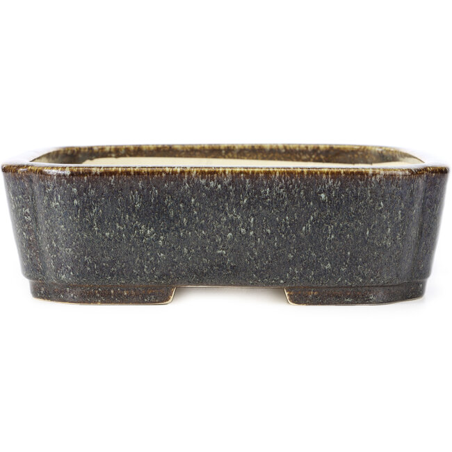 Pot à bonsaï carré marron par Koyou - 250 x 253 x 76 mm