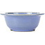 Round blue bonsai pot by Koyou - 204 x 204 x 84 mm