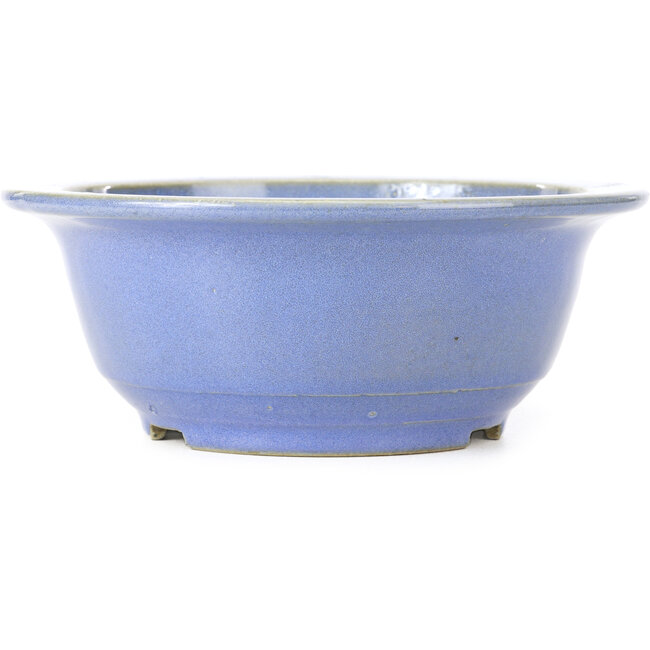 Runde blaue Bonsaischale von Koyou - 204 x 204 x 84 mm