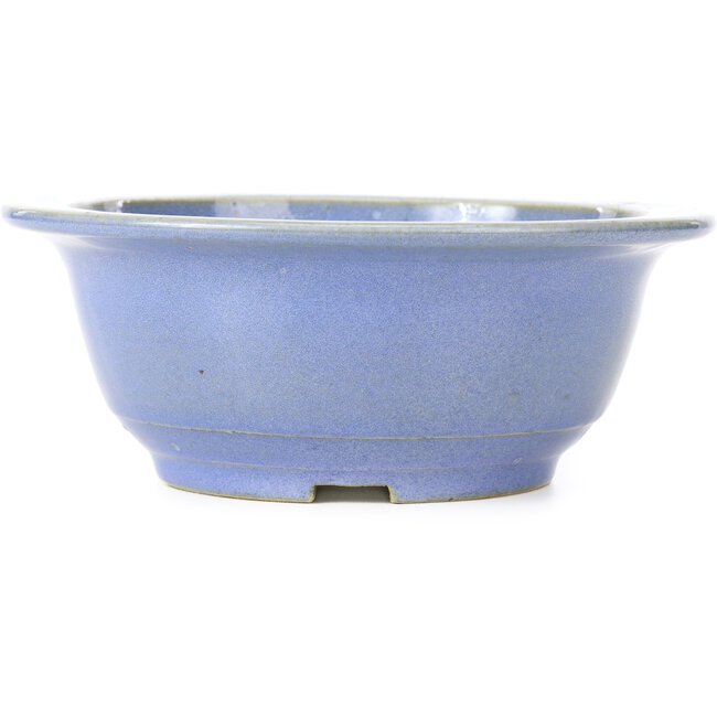 Maceta de bonsái redonda azul de Koyou - 204 x 204 x 84 mm