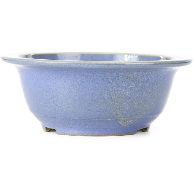 Runde blaue Bonsaischale von Koyou - 204 x 204 x 84 mm