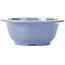 Round blue bonsai pot by Koyou - 204 x 204 x 84 mm