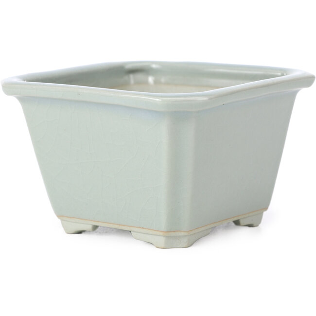 Vaso bonsai craquelé blu quadrato di Tosui - 110 x 110 x 70 mm