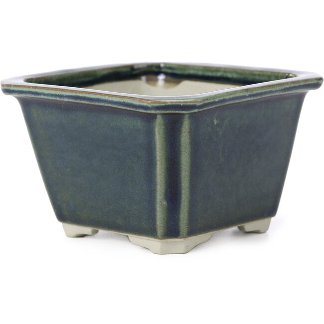 Vaso bonsai quadrato blu di Tosui - 110 x 110 x 70 mm