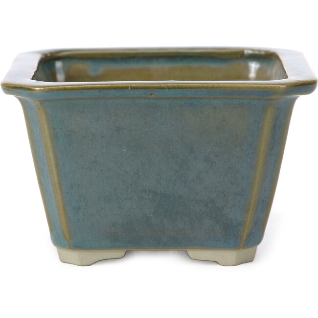 Vierkante oceaangroene bonsaipot van Tosui - 110 x 110 x 70 mm