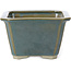 Square ocean green bonsai pot by Tosui - 110 x 110 x 70 mm