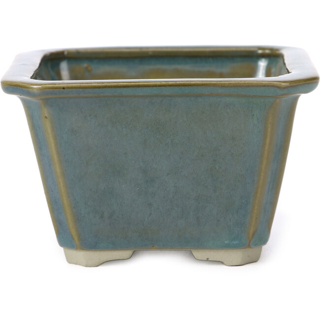 Vierkante oceaangroene bonsaipot van Tosui - 110 x 110 x 70 mm