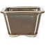 Square brown bonsai pot by Tosui - 110 x 110 x 70 mm