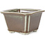 Pot à bonsaï carré marron par Tosui - 110 x 110 x 70 mm