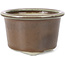 Round brown bonsai pot by Tosui - 113 x 113 x 72 mm