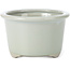 Vaso bonsai tondo azzurro con macchie nere e craquelé di Tosui - 113 x 113 x 72 mm