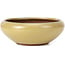 Round yellow bonsai pot by Yozan - 128 x 128 x 47 mm