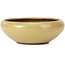 Round yellow bonsai pot by Yozan - 128 x 128 x 47 mm