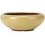 Round yellow bonsai pot by Yozan - 128 x 128 x 47 mm