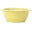 Round yellow bonsai pot by Koyou - 137 x 137 x 53 mm