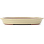 Oval beige to yellow bonsai pot by Reiho - 281 x 219 x 39 mm