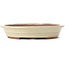 Oval beige to yellow bonsai pot by Reiho - 281 x 219 x 39 mm