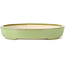 Oval green bonsai pot by Koyou - 205 x 160 x 38 mm