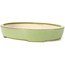 Oval green bonsai pot by Koyou - 205 x 160 x 38 mm