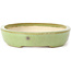 Oval green bonsai pot by Koyou - 204 x 160 x 37 mm