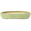 Oval green bonsai pot by Koyou - 204 x 160 x 37 mm