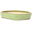 Oval green bonsai pot by Koyou - 204 x 160 x 37 mm