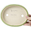 Oval green bonsai pot by Koyou - 204 x 160 x 37 mm